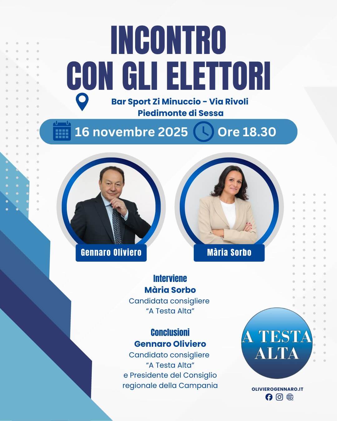 Piedimonte di Sessa - 16 Novembre 2025  ore 18:30